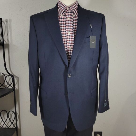 Pronto Uomo Platinum Men's Sport Coat Suit Jacket Two Button Navy Wool 42R NEW - Picture 6 of 14